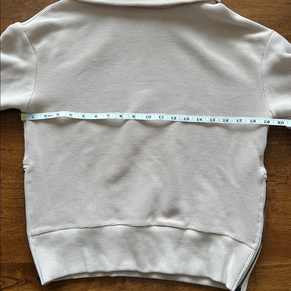Truth ribbed cowl neck athletic double side zip long sleeve active top size S​​​ - Picture 3 of 9